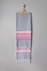 Yeliz Stripe Hammam Towel | Grey Pink