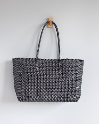 Torba | Handmade Oversized Woven Basket | Black White