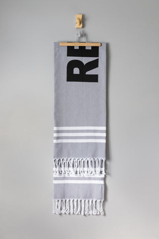 Esra Printed Relax Hammam Towel | Grey